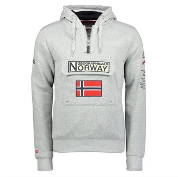 Geographical Norway Sweatshirt Gymclass Hoodie Light Grey Man