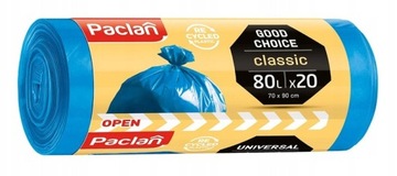 PACLAN WORKI NA ŚMIECI CLASSIC 80L 20SZT