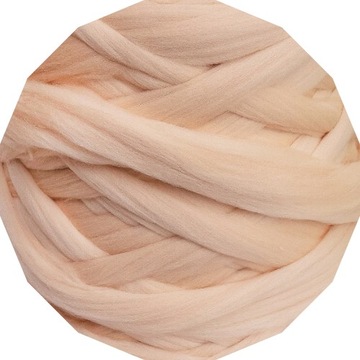 Wełna czesankowa czesanka * CIELISTY * 100g