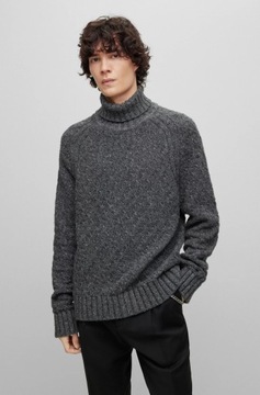 HUGO BOSS ELEGANCKI SWETER WEŁNA M B340