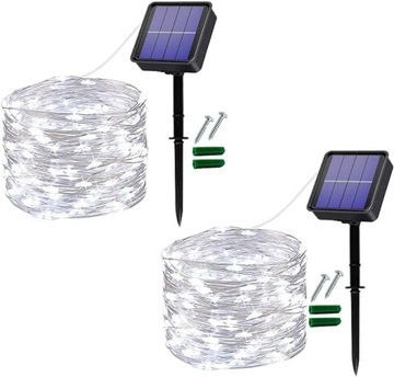 Solarne lampki ogrodowe 120LED 2szt IP65 Useber