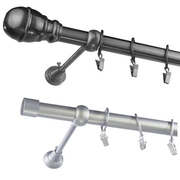 Karnisz metalowy fi 25 pojedyńczy 460 cm