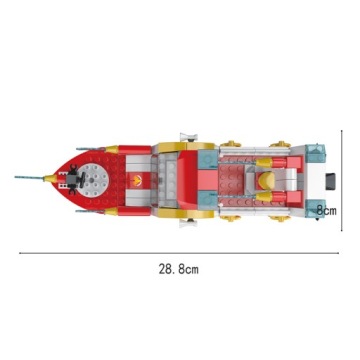 Блоки Кого Пожарный катер Маяк огонь 411 элементов