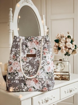 СУМКА-ШОППЕР БАГАЖНАЯ СУМКА РОМАНТИЧЕСКИЕ ЦВЕТЫ