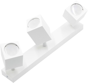 LAMPA SUFITOWA KINKIET POTRÓJNY SPOT OPRAWA HALOGENOWA GU10 40W BIAŁY LOFT