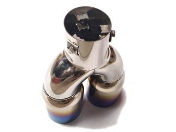 НАКОНЕЧНИК ВЫХЛОПНОЙ НЕРЖАВЕЮ НЕРЖАВЕЮЩИЙ, СИНИЙ ХРОМ 2x76мм