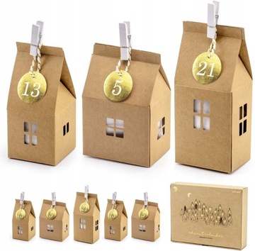 Адвент-календарь ДОМА для детей, крафт, 24 шт.