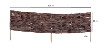 Palisada wiklinowa H30 - L120 płotek z wikliny