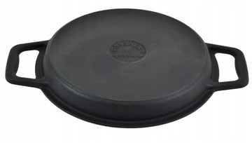 Kociołek żeliwny emaliowany 3w1 stojak+ patelnia 10 L