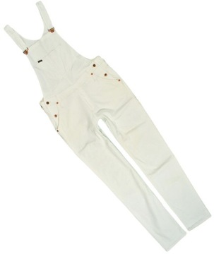 LEE ogrodniczki WHITE skinny BIB LOGGER _ XS