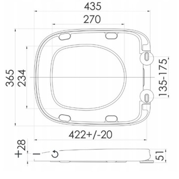 KOŁO STYLE МЕДЛЕННО ЗАКРЫВАЮЩАЯСЯ ДОСКА, СЪЕМНАЯ, ДЮРОПЛАСТ