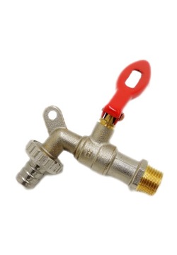 ЗАКРЫВАЕМАЯ СЛИВНАЯ КРЫШКА ШАРОВОЙ КРАН 1/2 С НАВЕСНЫМ ЗАМКОМ