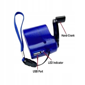 USB-зарядное устройство OJADE Dynamo Hand Crank для