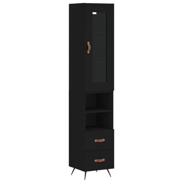 VidaXL czarny 34 x 34,5 x 180 cm