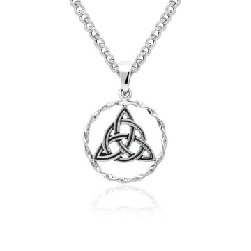 Zawieszka męska celtycki węzeł Trinity Triquetra srebro 925
