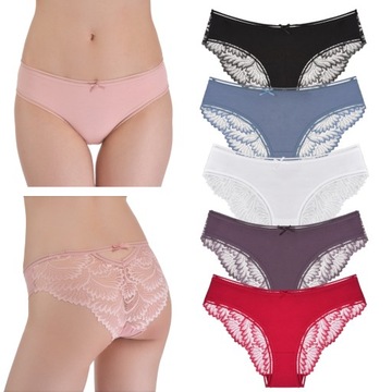 6pak majtki figi damskie koronka sexy bawełna L