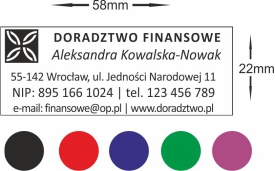 Штамп компании COLOP C40 - 8 строк - Дизайн + Ластик