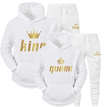 2023 Fashion Couple Sweatshirt KING QUEEN Printed