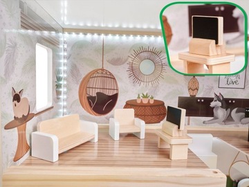 LULILO Деревянный кукольный домик FLORO boho LED 78см