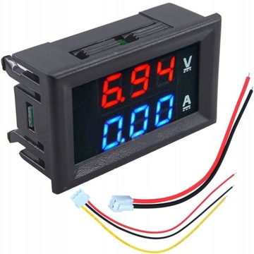 Woltomierz Amperomierz tablicowy led 0-100V 10A