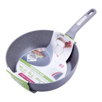 PATELNIA GRANITOWA GŁĘBOKA 28 CM WOK INDUKCJA GAZ
