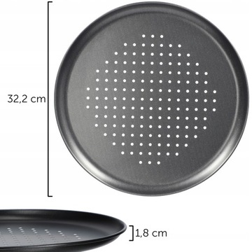 BLACHA FORMA DO PIECZENIA PIZZY TARTY BLASZKA OKRĄGŁA 32cm 320mm