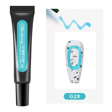 3D Pudding Gel 10ml Tube Emboss koreański styl projekt paznokci malowanie p
