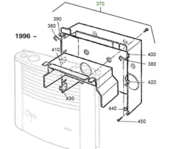 Truma S3002 S5002 Крепление корпуса печи слева