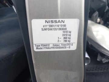 DVEŘE LEVÝ PŘEDNÍ LEVÉ NISSAN MICRA K12