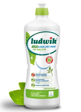 Płyn do naczyń o zapachu cytrusów i zielonej herbaty, 900ml, Ludwik Eko