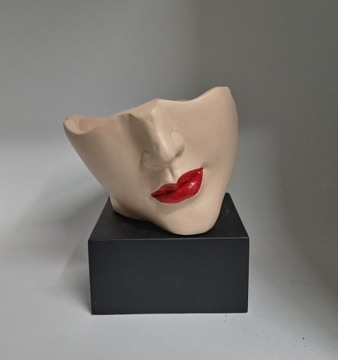 Крышка для горшка-головка 21х18х13см Телесного цвета.