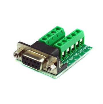 Adapter terminal RS232 DB9 żeński złącze