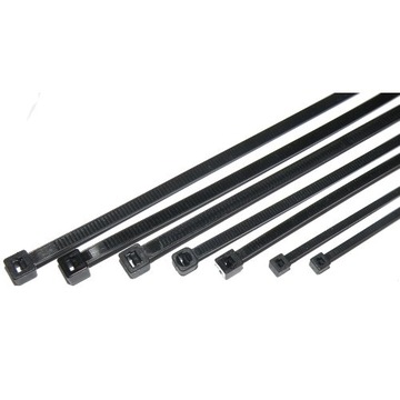 Opaski kablowe trytki 300x3.6mm czarne 100szt