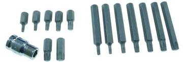 Zestaw bitów TORX 6-kątnych 14 szt. + adapter