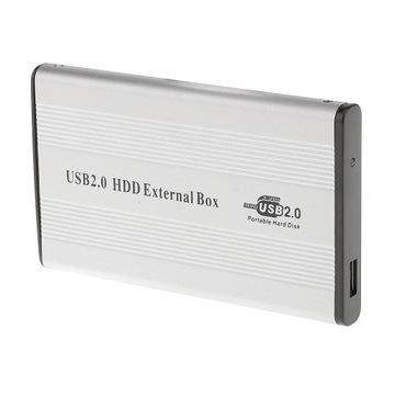 2,5-дюймовый алюминиевый корпус для жесткого диска IDE USB2.0, серый