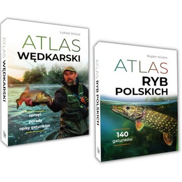 ZESTAW 2x Atlas ryb polskich + Atlas wędkarski PAKIET