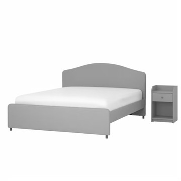 IKEA HAUGA Meble do sypialni Vissle szary 140x200