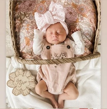 SZEROKA OPASKA na głowę dla niemowląt CHRZEST dla dziewczynki