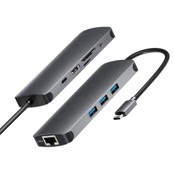 Адаптер HUB USBC HDMI 4K SD 9-в-1 для Macbook Pro/Air