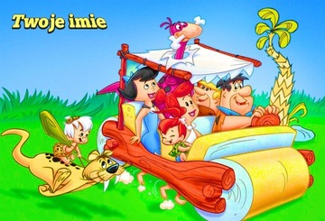 Puzzle z motywem Flinstonowie 252el + imię GRATIS - Różne Wzory!!