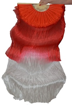 Wachlarze FAN VEILS jedwabne dziecięce do tańca brzucha orientalnego 150 cm