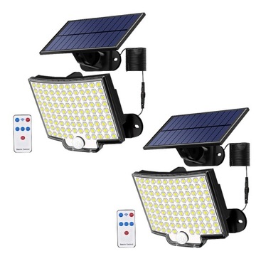 2-pakowa lampa zasilana energią słoneczną Zewnętrzna lampa wewnętrzna z czujnikiem ruchu