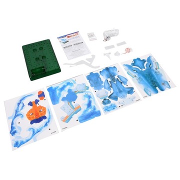 Elektryczna papierowa składana zabawka-ryba