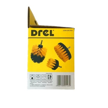 ЩЕТКИ ДЛЯ ЧИСТКИ ДЛЯ СВЕРЛ С ШЕСТИГР. 1/4 3 шт.