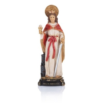 Duża FIGURKA do kapliczki Św. BARBARA patronka w niebezpieczeństwie