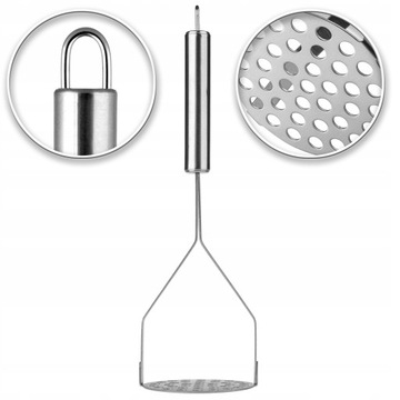 МАШЕР ДЛЯ КАРТОФЕЛЯ, СТАЛЬНОЙ ПРИЖИМ, МЕТАЛЛ СТАЛЬНОГО ПЮРЕ