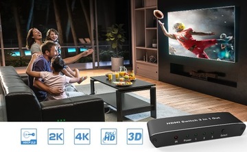 РАЗДЕЛИТЕЛЬ 3x HDMI 4K HDMI2.0 4K@60Гц