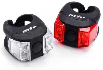 ZESTAW LAMPERK ROWEROWYCH LAMPKA PRZEDNIA + LAMPKA TYLNIA Meteor Flex