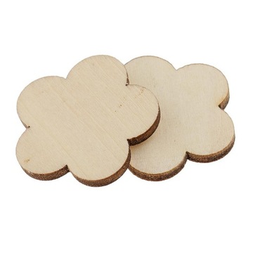 Kształt kwiatu Niedokończone drewniane puste tablice Craft 30mm 30 sztuk