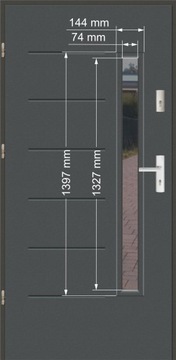 Двери входные наружные 72мм LUX GALA 1S 90P